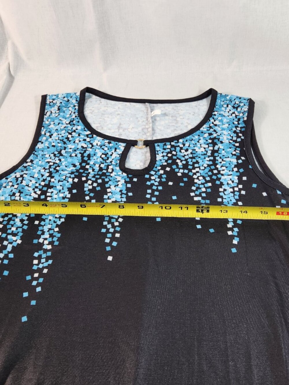 Womens Midi Sleeveless Tank Dress Size Large Cotton Blend Lightweight Black EUC - Picture 7 of 10